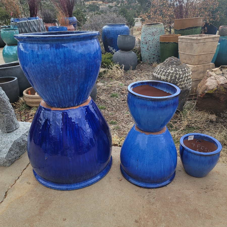 Fish Bowl Planter Pacific Blue McCumber Fine Gardens