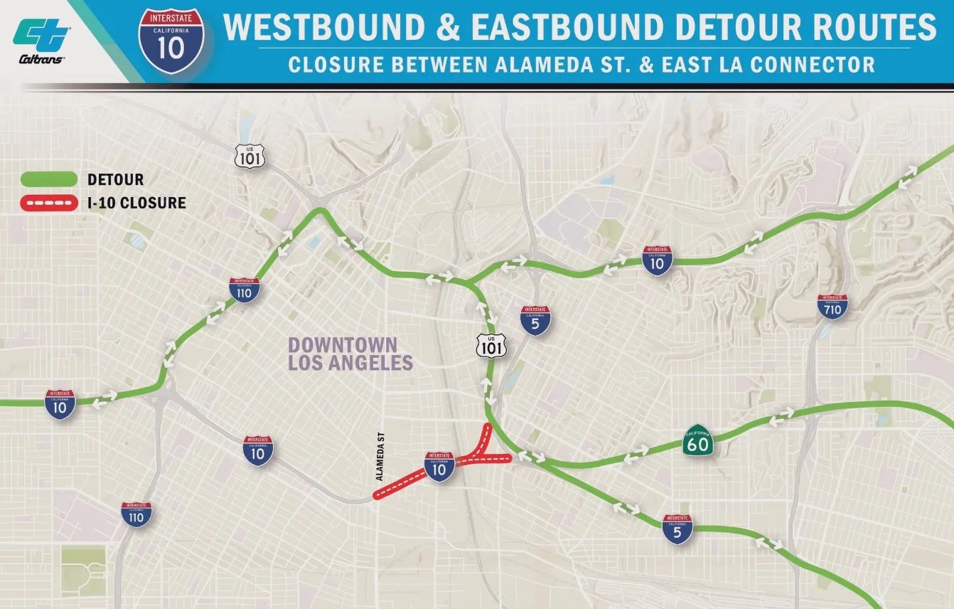 Tips on Getting Around During the DTLA 10 Freeway Closure Santa