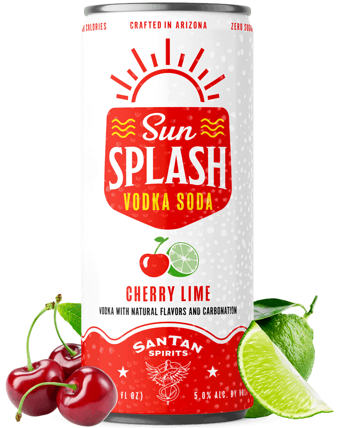 SunSplash Vodka Soda Cherry Lime SanTan Spirits