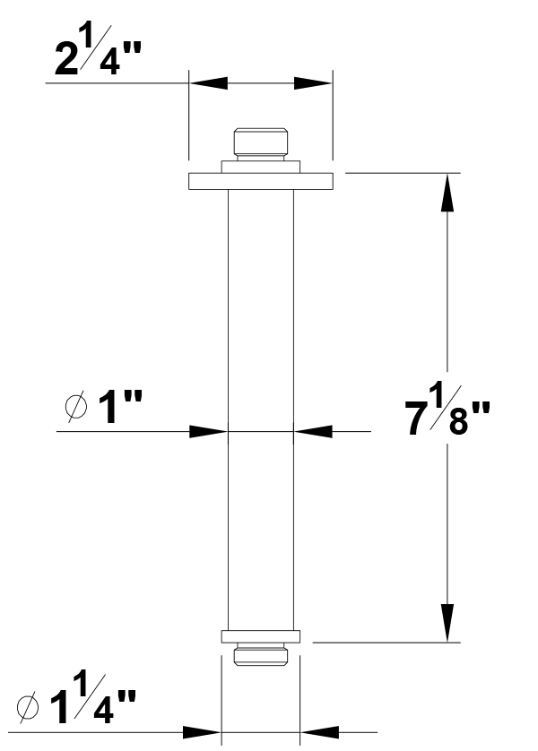 7" Ceiling Rain Head Arm and Flange Santec