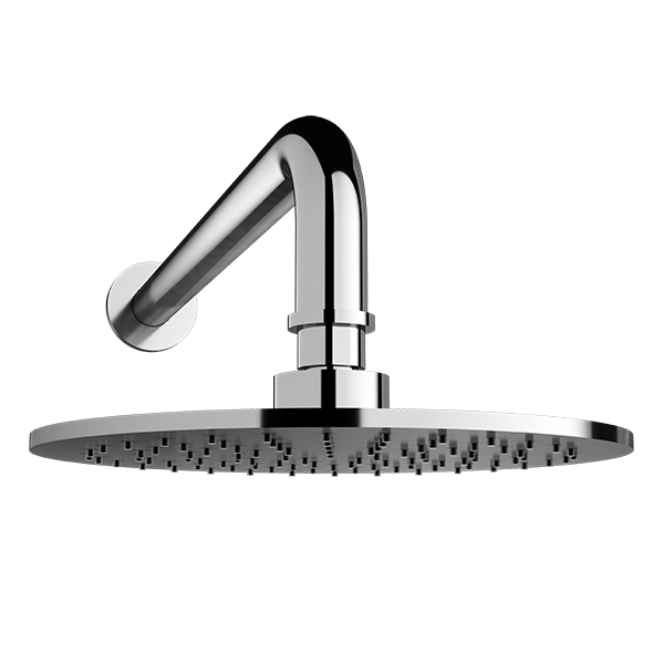 8" Round All Brass Rain Head with Arm and Flange Santec