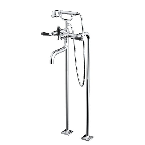Floor Mount Tub Filler with Multifunction Hand Shower Santec