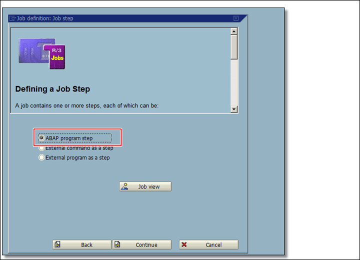 SAP 백그라운드잡 생성(SM36 Job Wizard) SAP Space