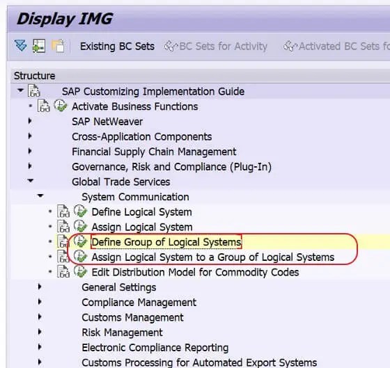 Establish Connection Between The SAP Feeder System And SAP GTS