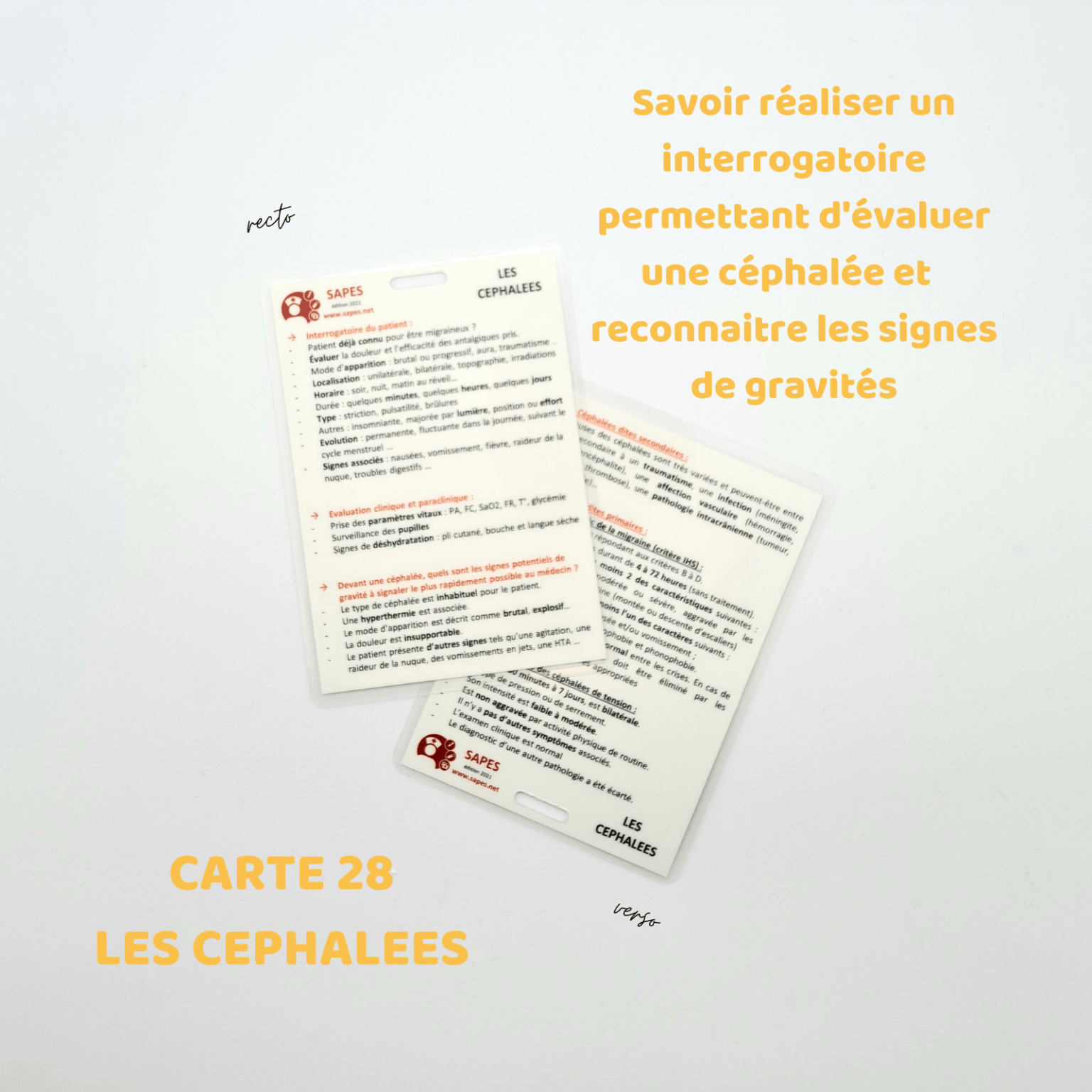 Pain Points Liés À La Carte Mémo Ide Cartes mémo IDE céphalées Indispensable en stage à l'hôpital.