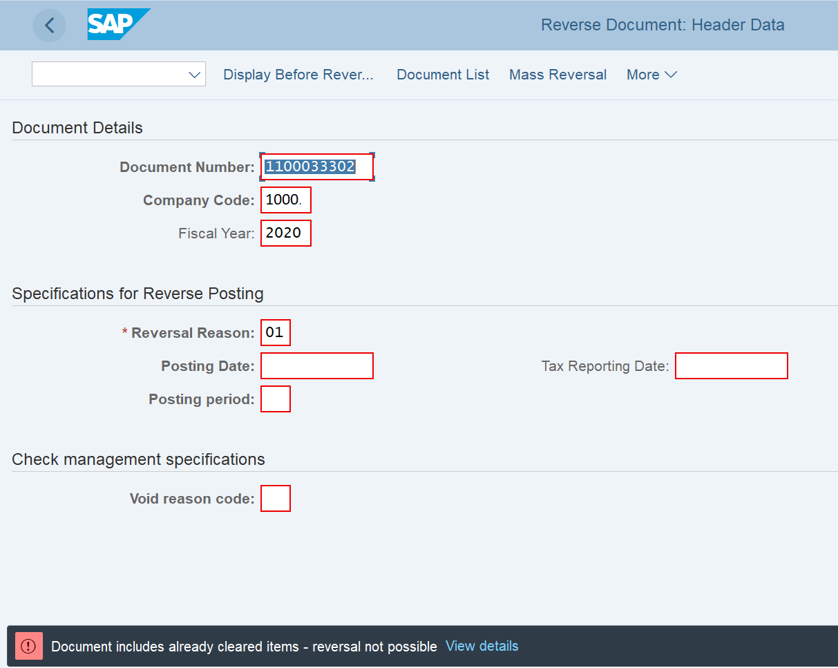 FBRA Tcode in SAP Reverse a Clearing Document SAPFICOBLOG