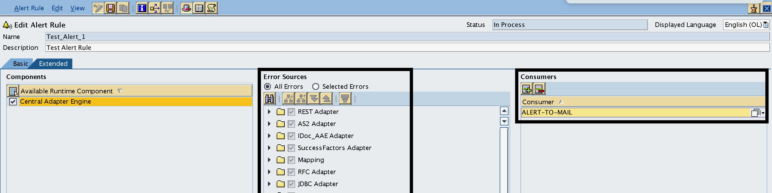 Alert Configuration Example in PI/PO Single Stack SAP Integration Hub