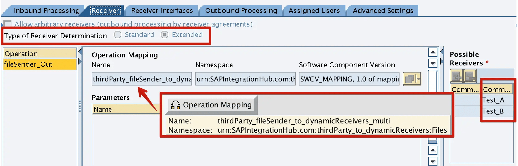 Dynamic Extended Receiver Determination SAP PI/PO SAP Integration Hub