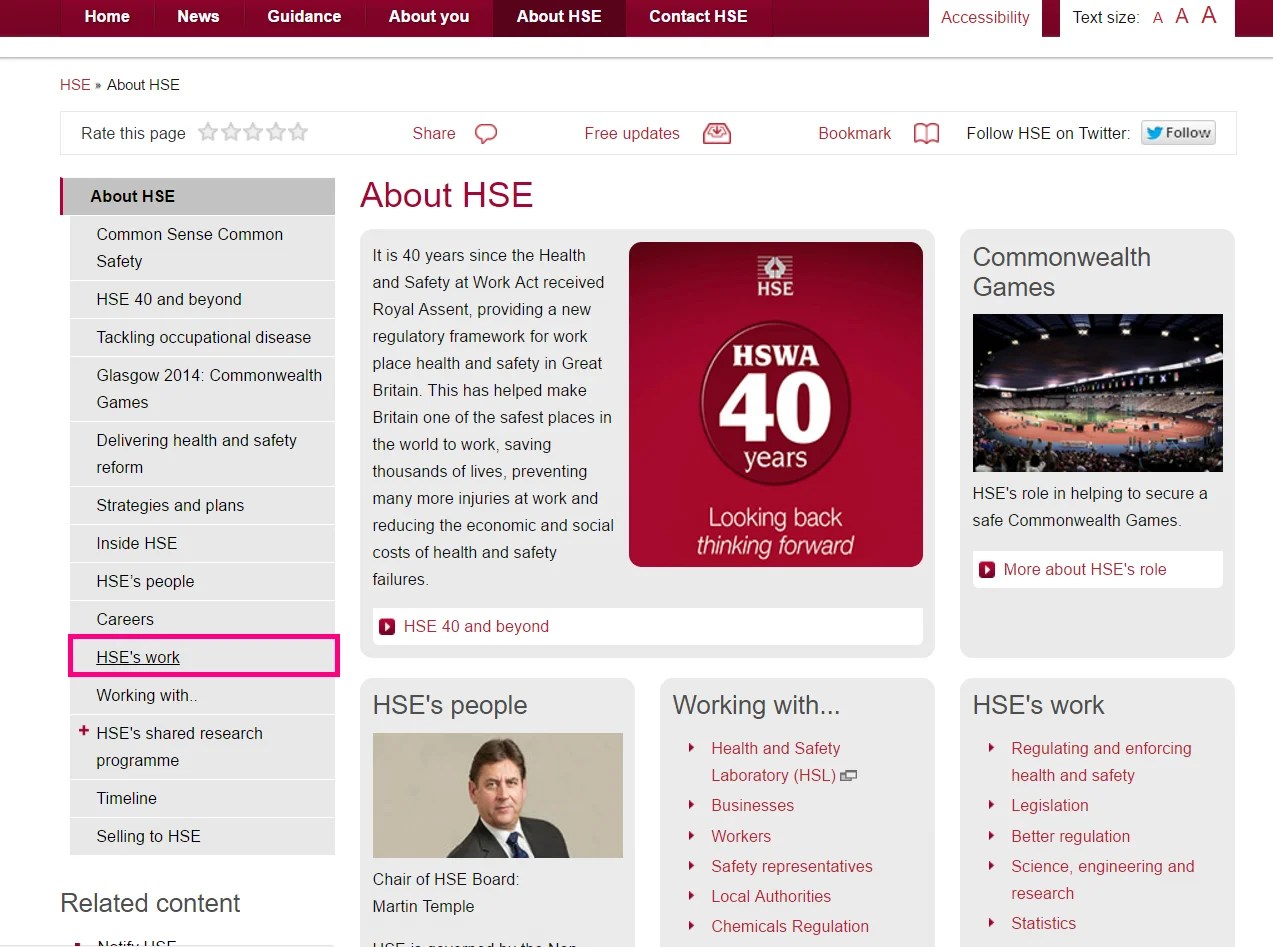 How to use data sources The Health and Safety Executive (HSE)