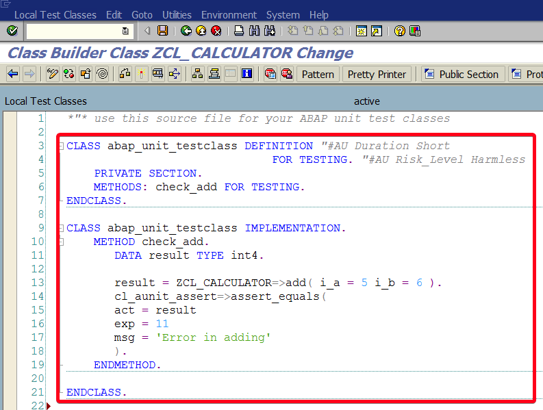 How to create unit tests for ABAP global class in SE24? SAPported