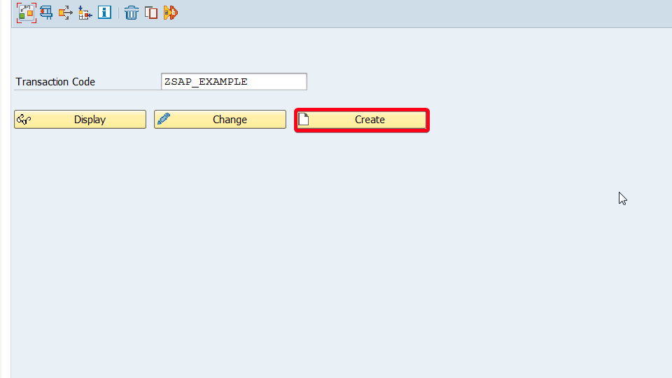 How to create transaction code (tcode) in SAP? SAPported
