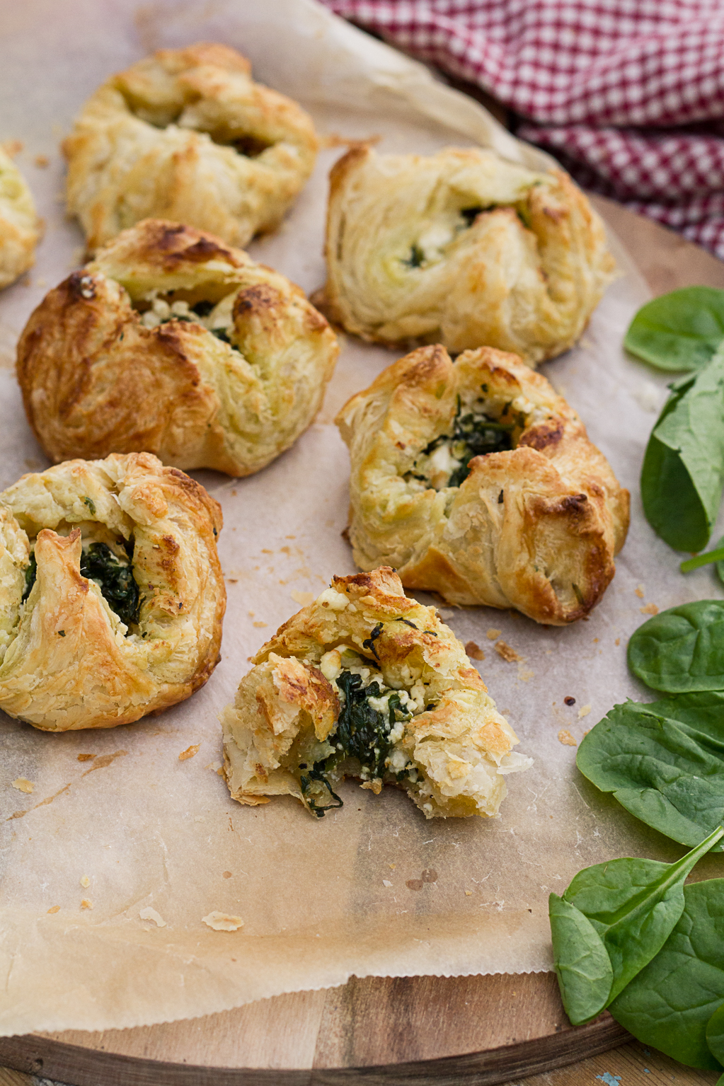 Spinach and Feta Puff Pastry Parcels Sara's Kitchen Garden