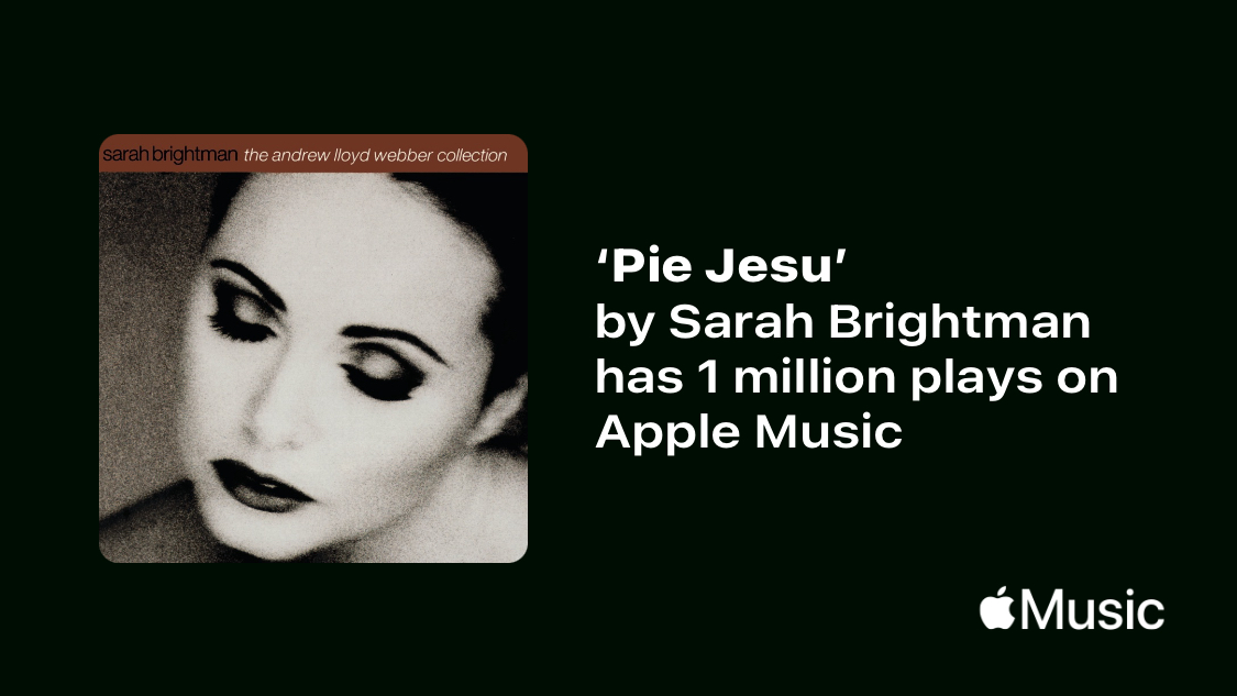 "Pie Jesu" Has Reached One Million Plays on Apple Music Sarah