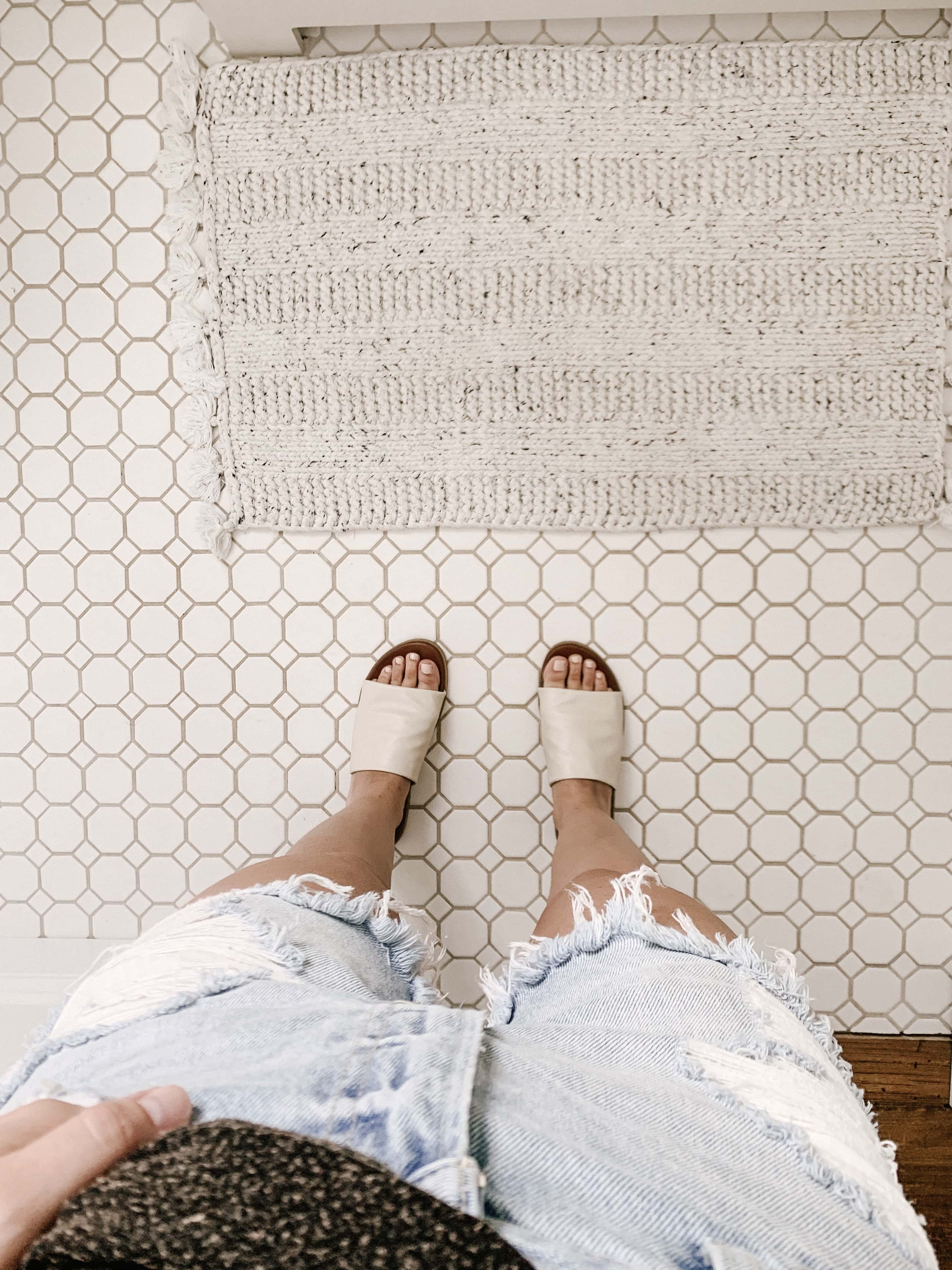 White Mosaic Bathroom Tile Sarah Jane Christy