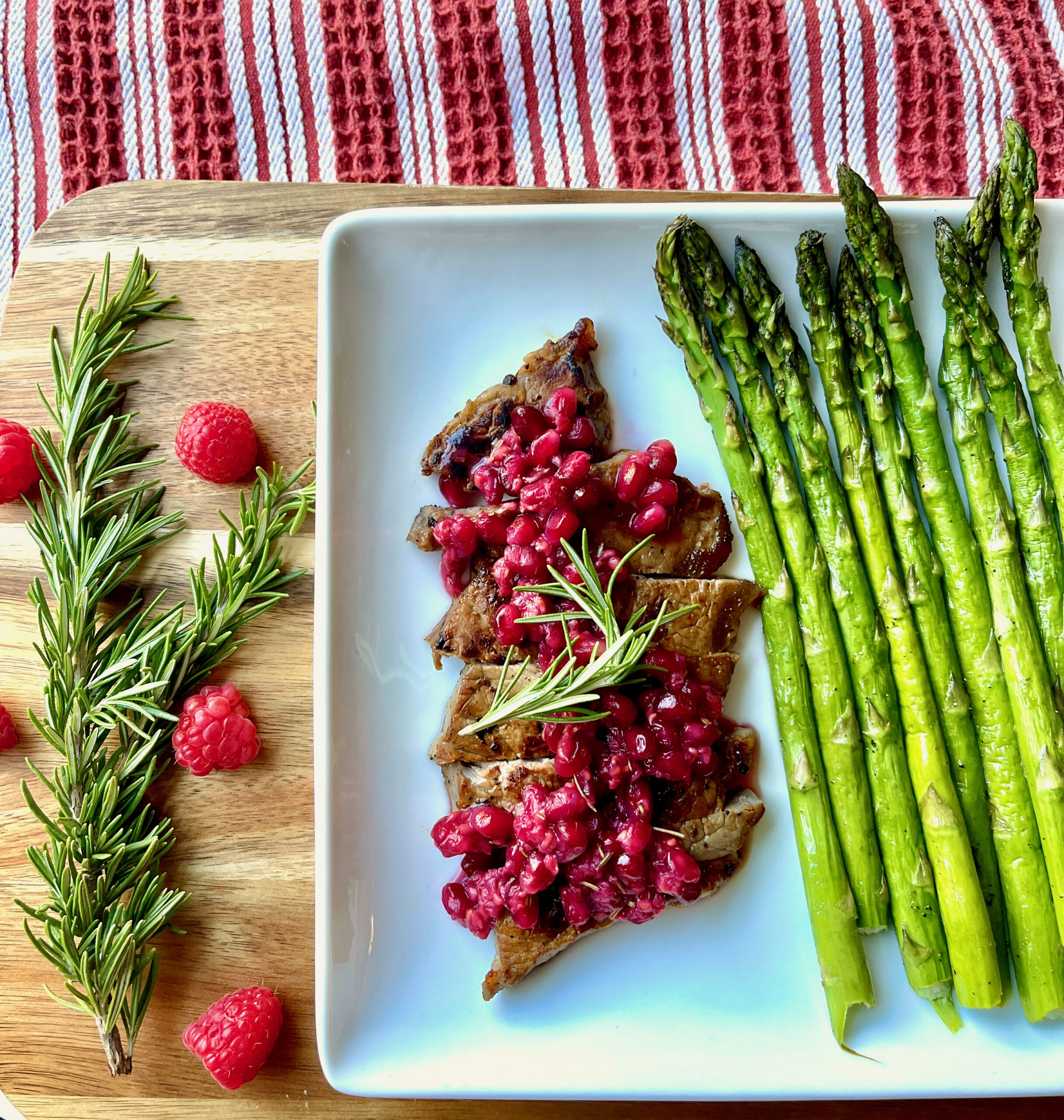 Aphrodisiac HoneyBalsamic Marinated Steaks with Raspberry Pomegranate