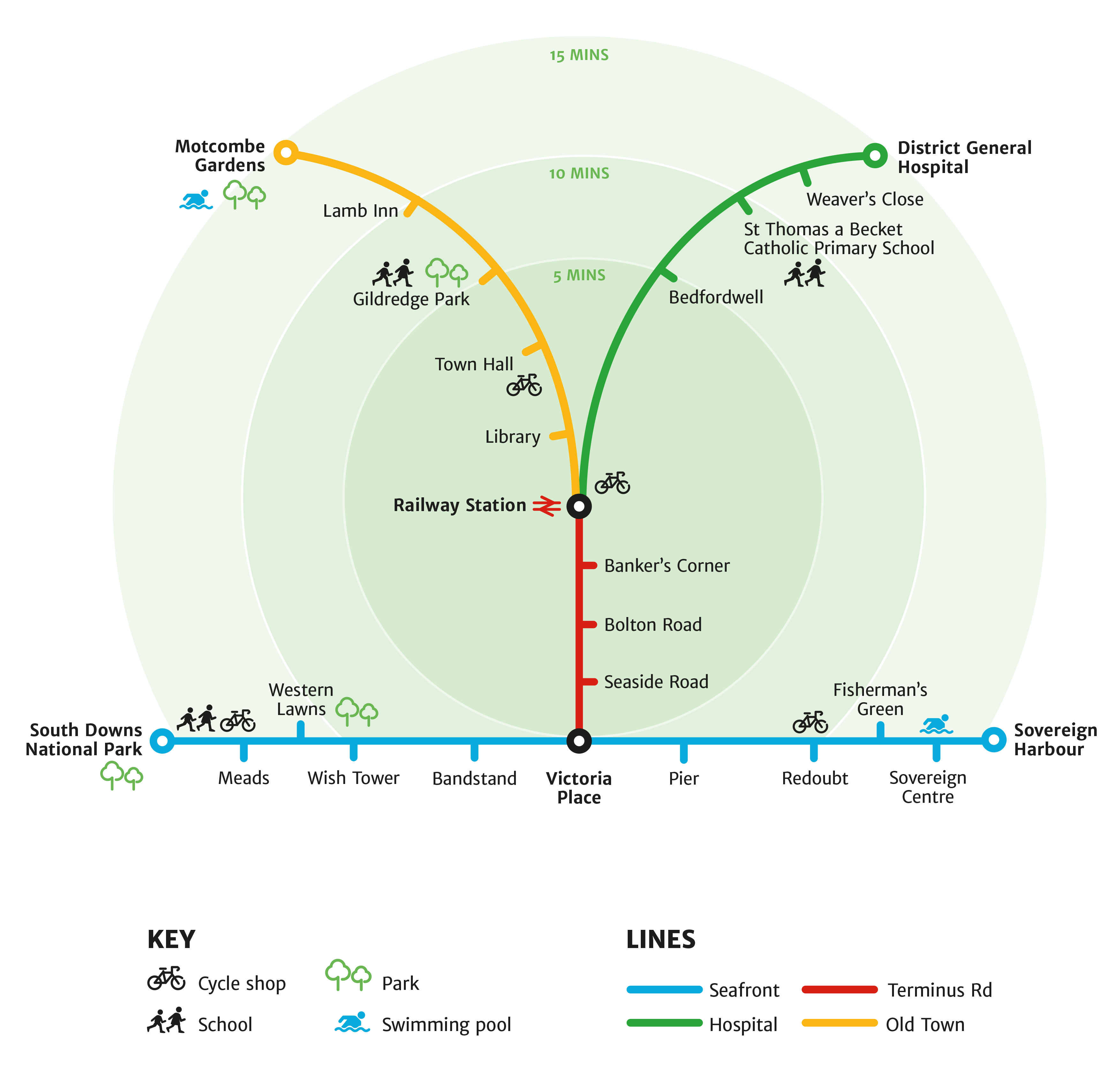 Eastbourne Cycle Map Sarah Macbeth