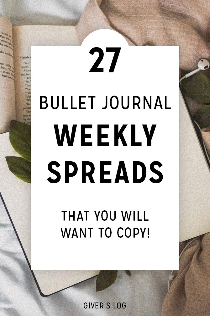 27 Bullet Journal Weekly Spreads that You'll Want to Copy Sarah Maker