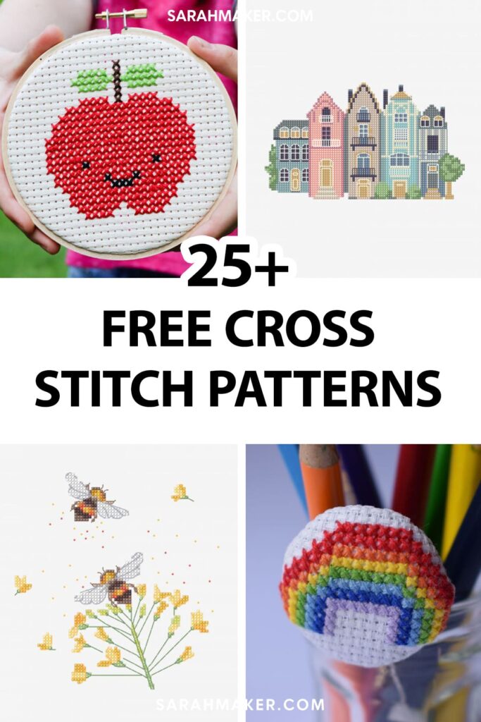 25 Free Cross Stitch Patterns for All Skill Levels - Sarah Maker