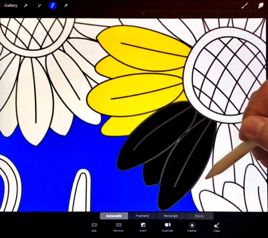 procreatetutorialstep10 Sarah Renae Clark Coloring Book Artist