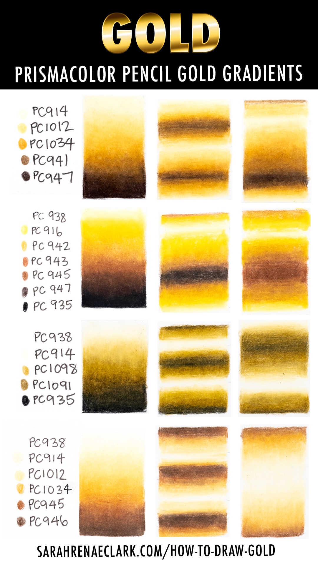 How To Draw GOLD Easy Colored Pencil Technique For Coloring Pages