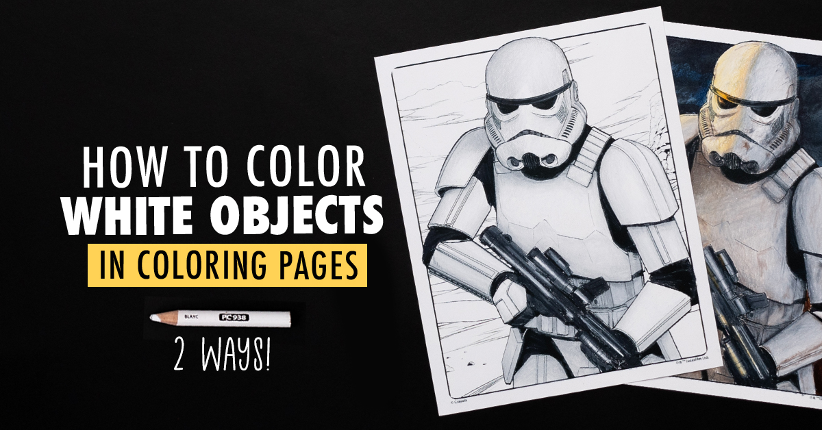 How to Color White Objects in Coloring Pages Adult Coloring Tutorial