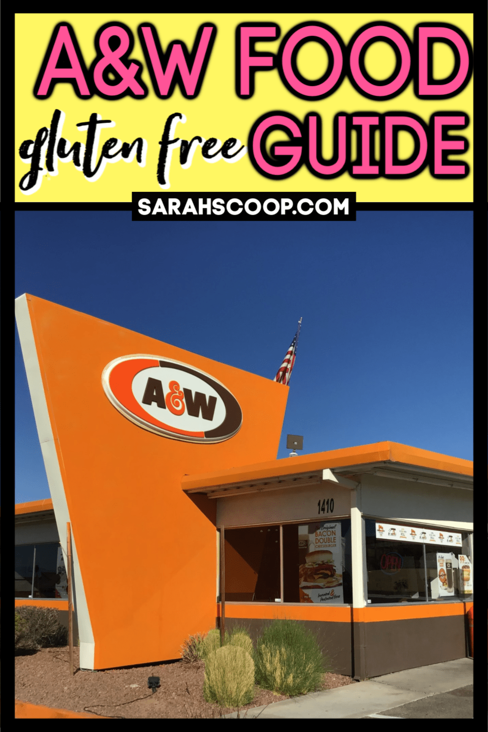 A&W Food GlutenFree Restaurant Guide Sarah Scoop