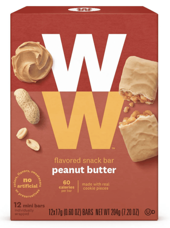 Weight Watchers Snack Bars Points for Blue, Green, and Purple Plan
