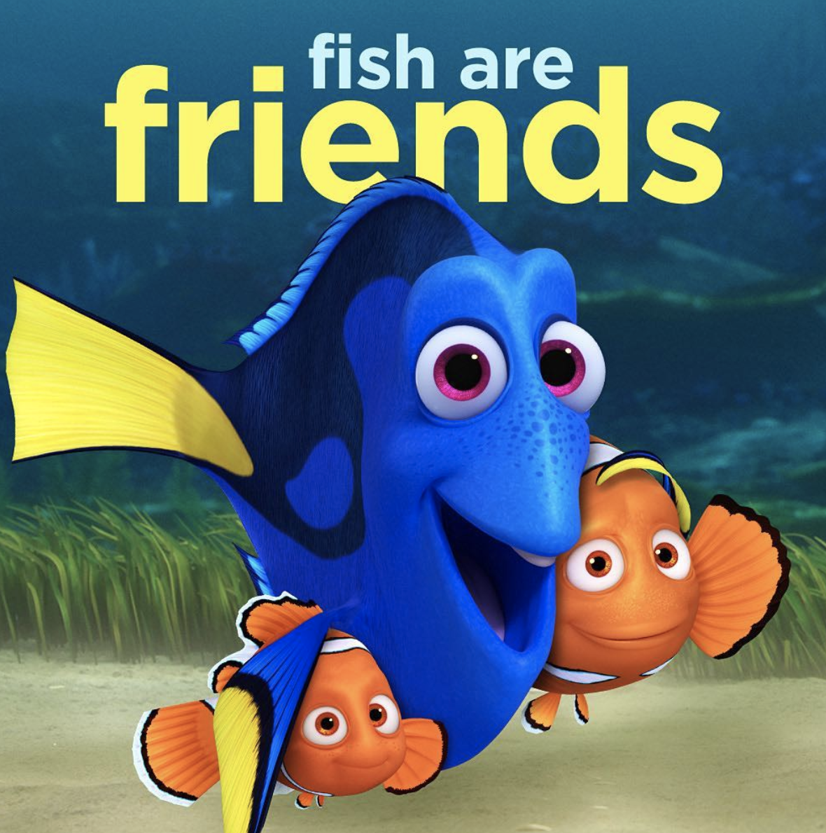 fish are friends not food quote 52 Best Quotes From Finding Nemo - Sarah Scoop