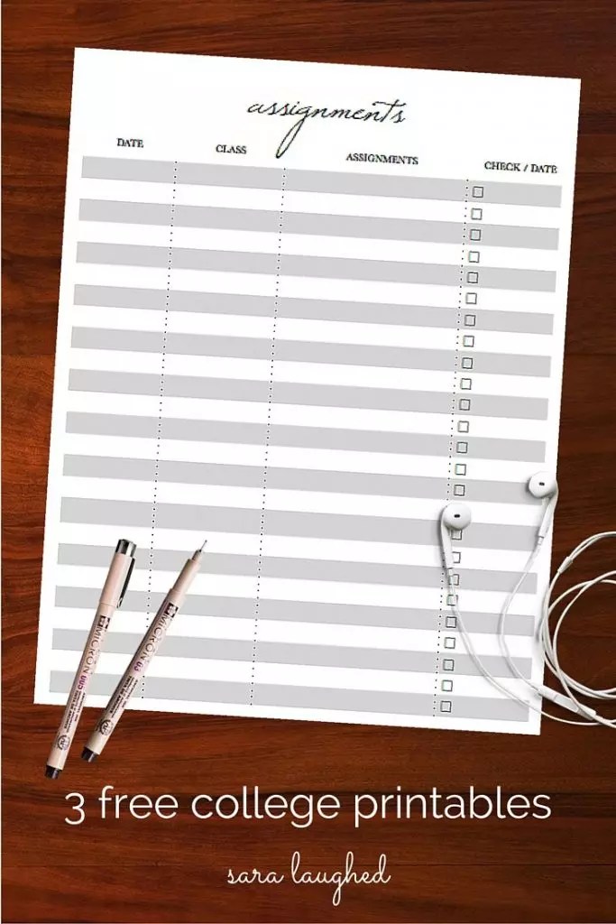 How to Prep for the Semester With Free College Printables