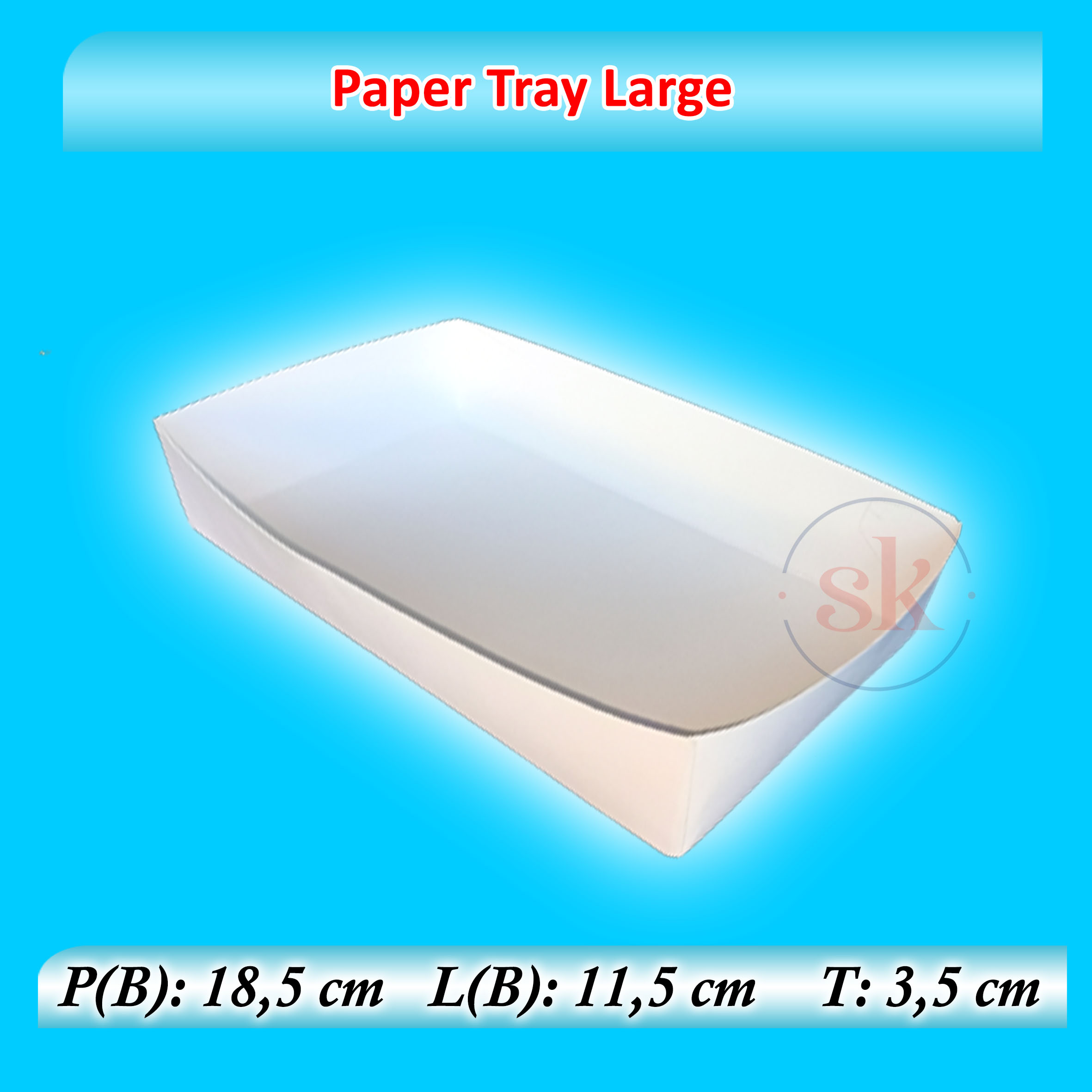 Paper Tray Food Putih Large Sarana Kemasan