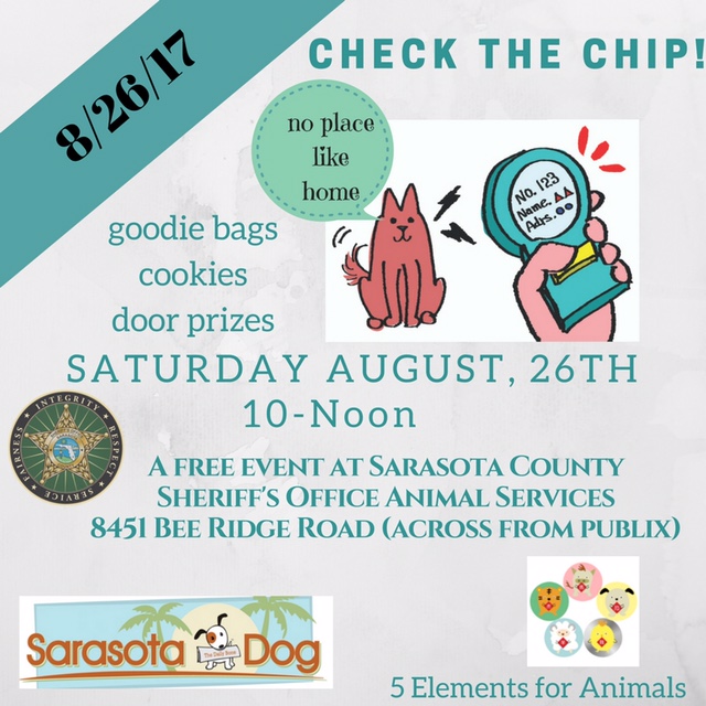 Check the Chip! A free event Saturday August 26th Sarasota County
