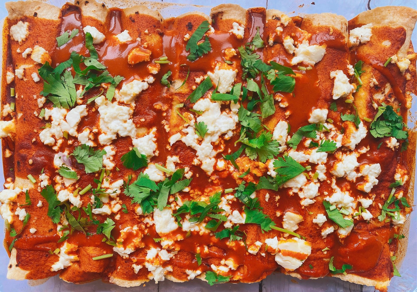 Black Bean Enchiladas with Corn Salsa & Chipotle Cream Sauce Sara