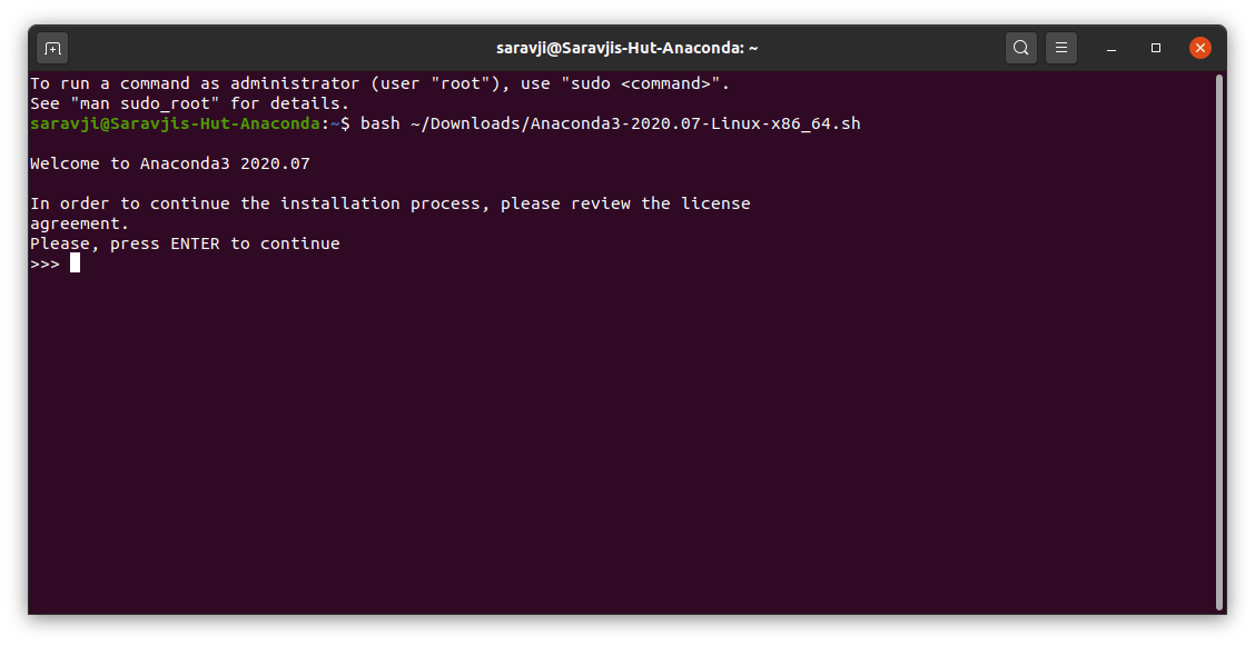 Installing Anaconda on Linux (Ubuntu) Saravji’s Hut