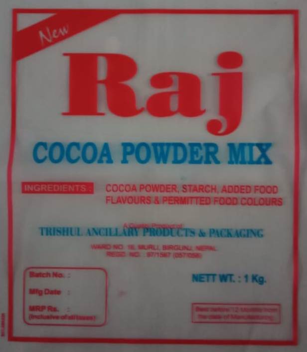 Raj Cocoa Powder Mix is an unsweetened powder.