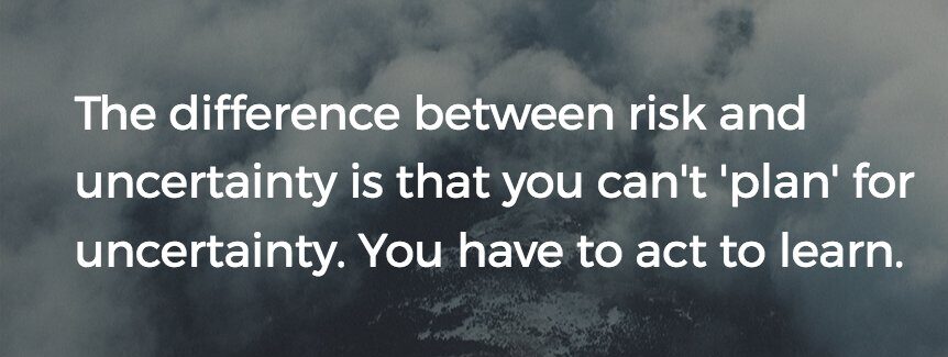 The difference between risk and uncertainty - Sarbojeet Saha