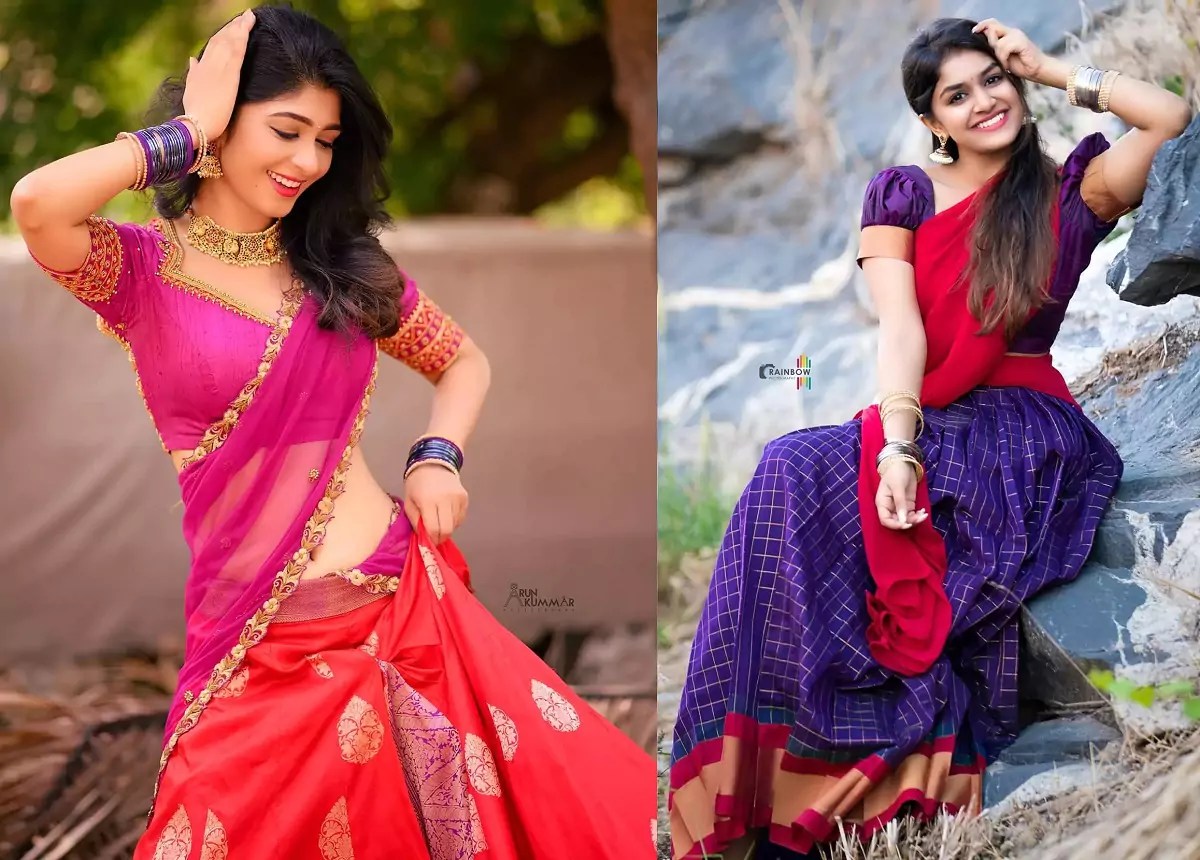 30 Most Trending HalfSaree Design ideas from Celebrities