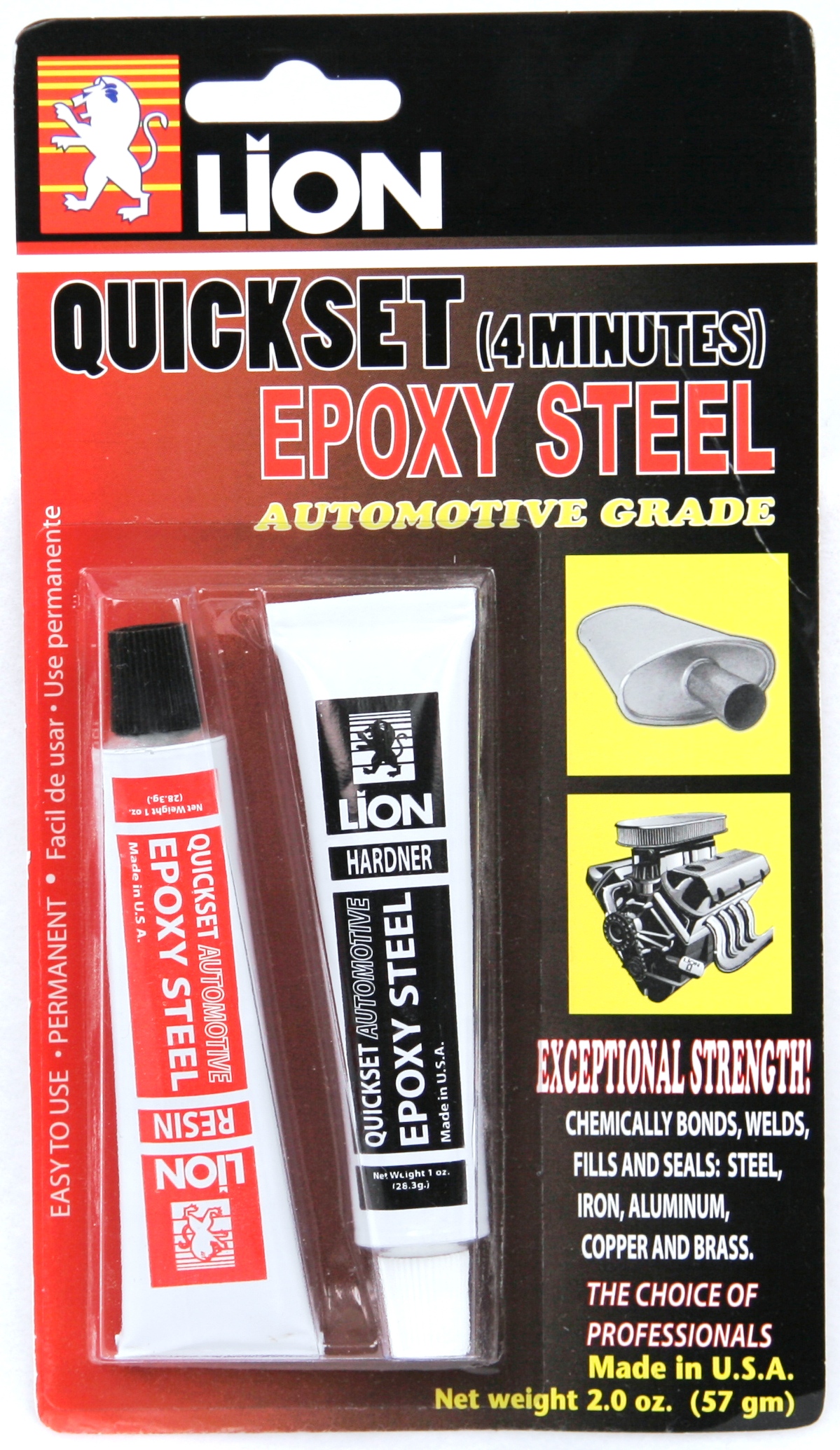 ES45 LION 4 Minute Quick Set Epoxy Steel (Automotive Grade) / LION 4