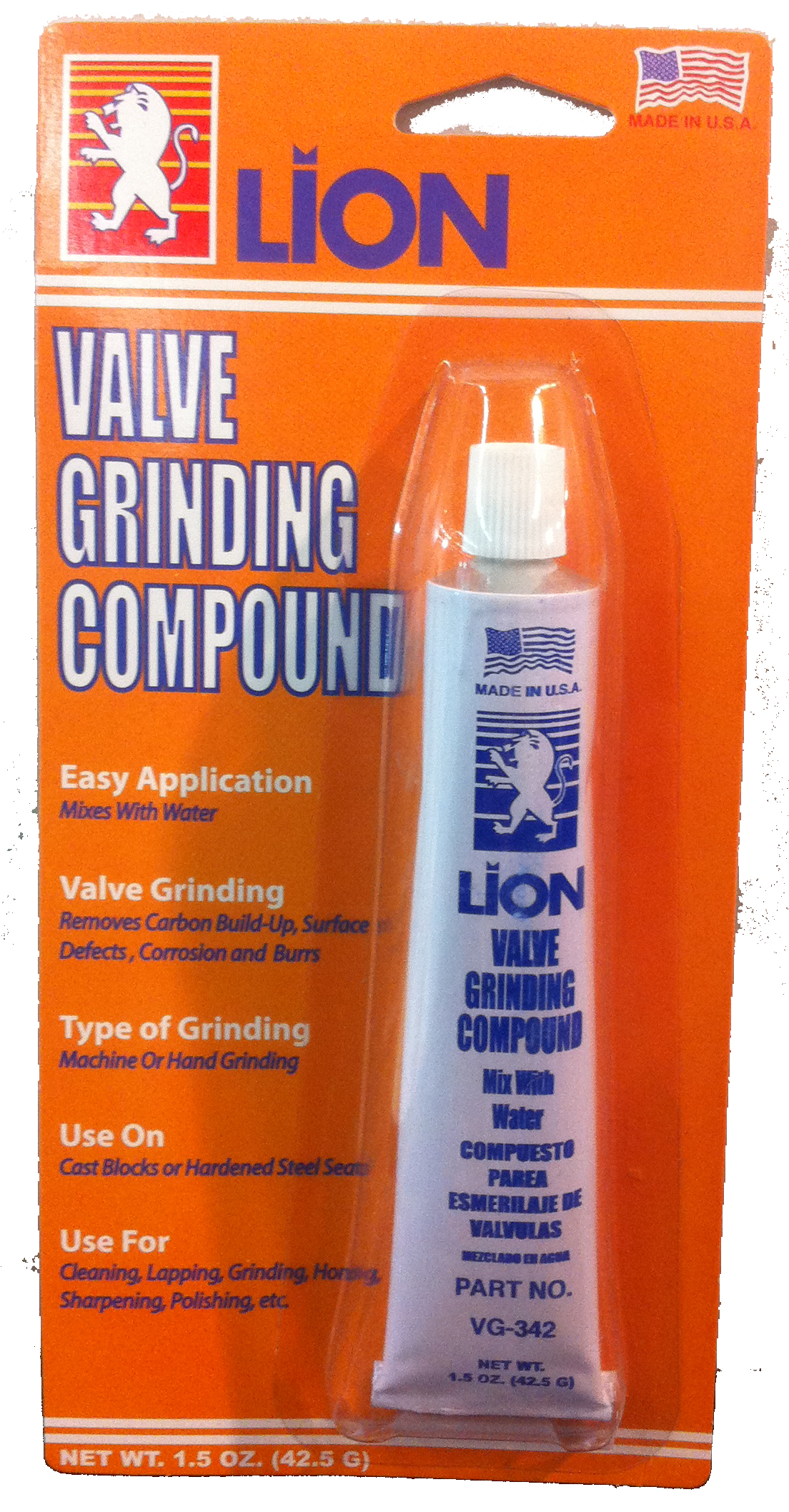 VG342 LION Valve Grinding Compound / LION Valvula Compuesta Para Moler LION Automotive Car