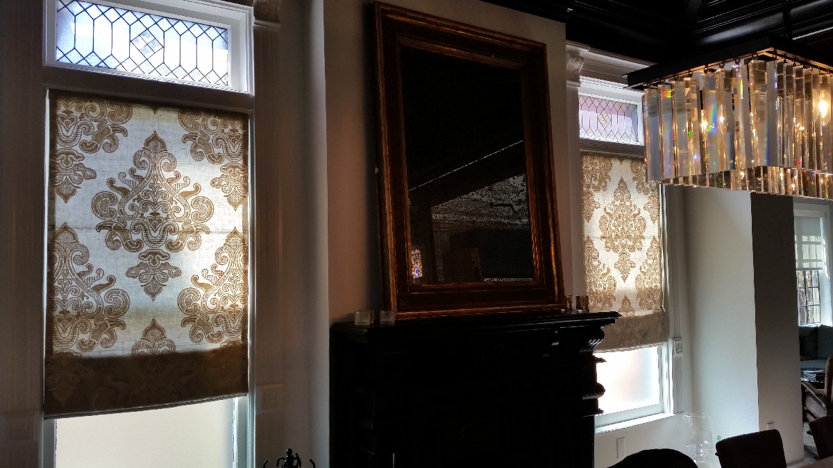 Outdoor Drapes and Roman Shades Installed at P. Residence The Annex