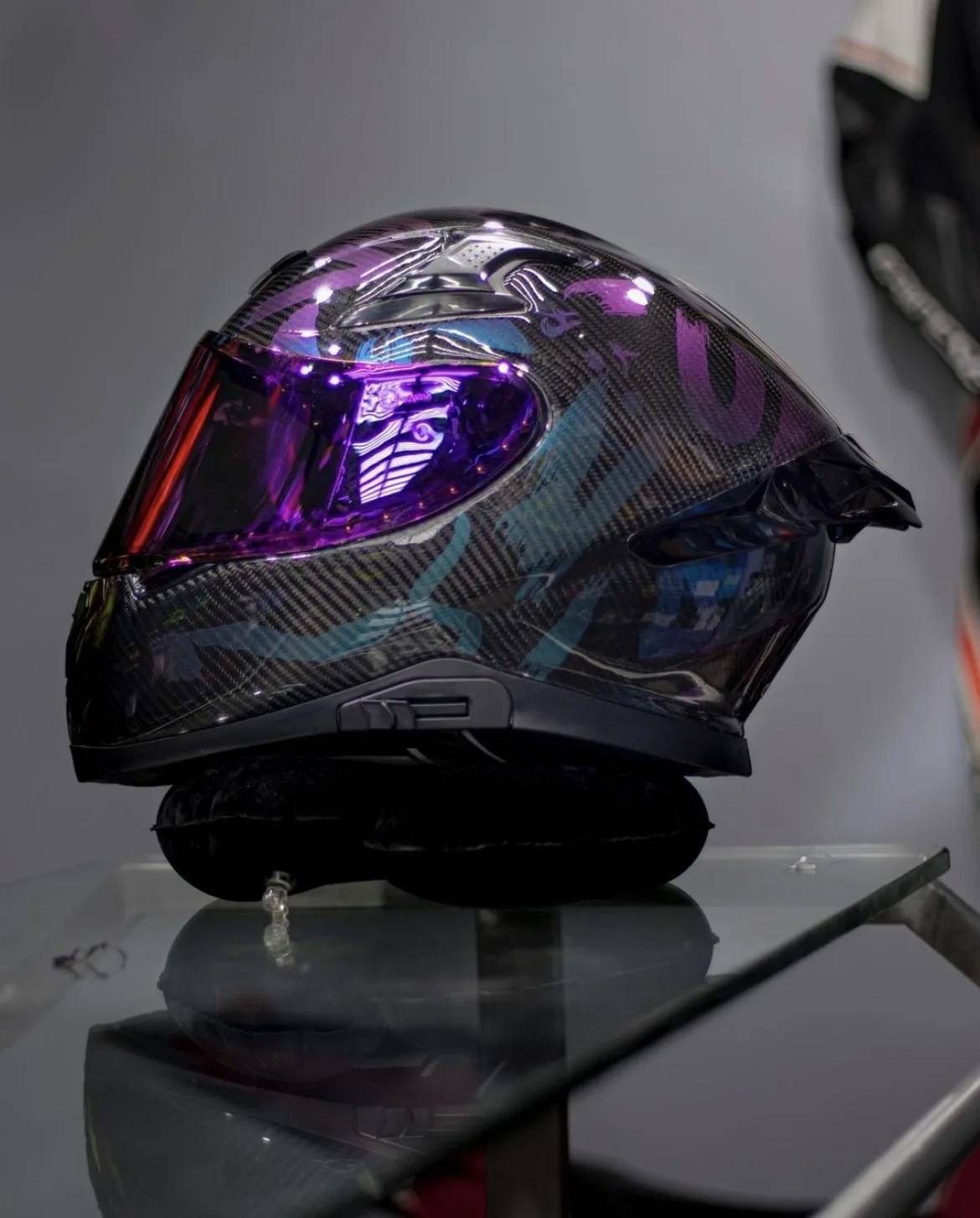 Axor Apex Carbon Fiber Gloss full face Helmet dual visor Sarkkart