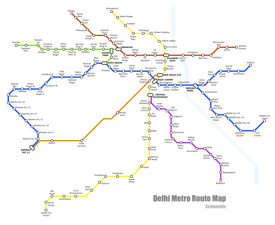 An Unofficial Delhi Metro Route Map Sarson Ke Khet