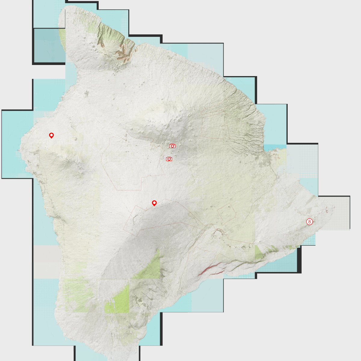 Hawaii Mauna Loa SARTopo