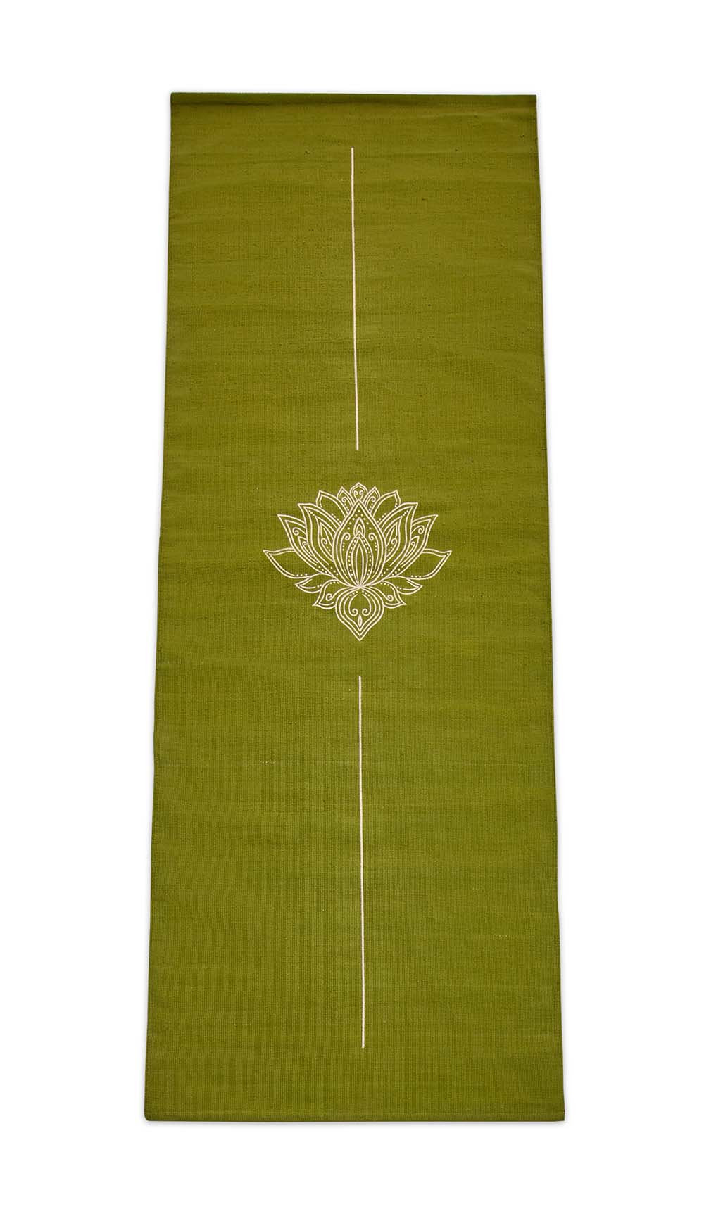 Natural Cotton Yoga Mat with Natural Rubber Grip Lotus Sarveda
