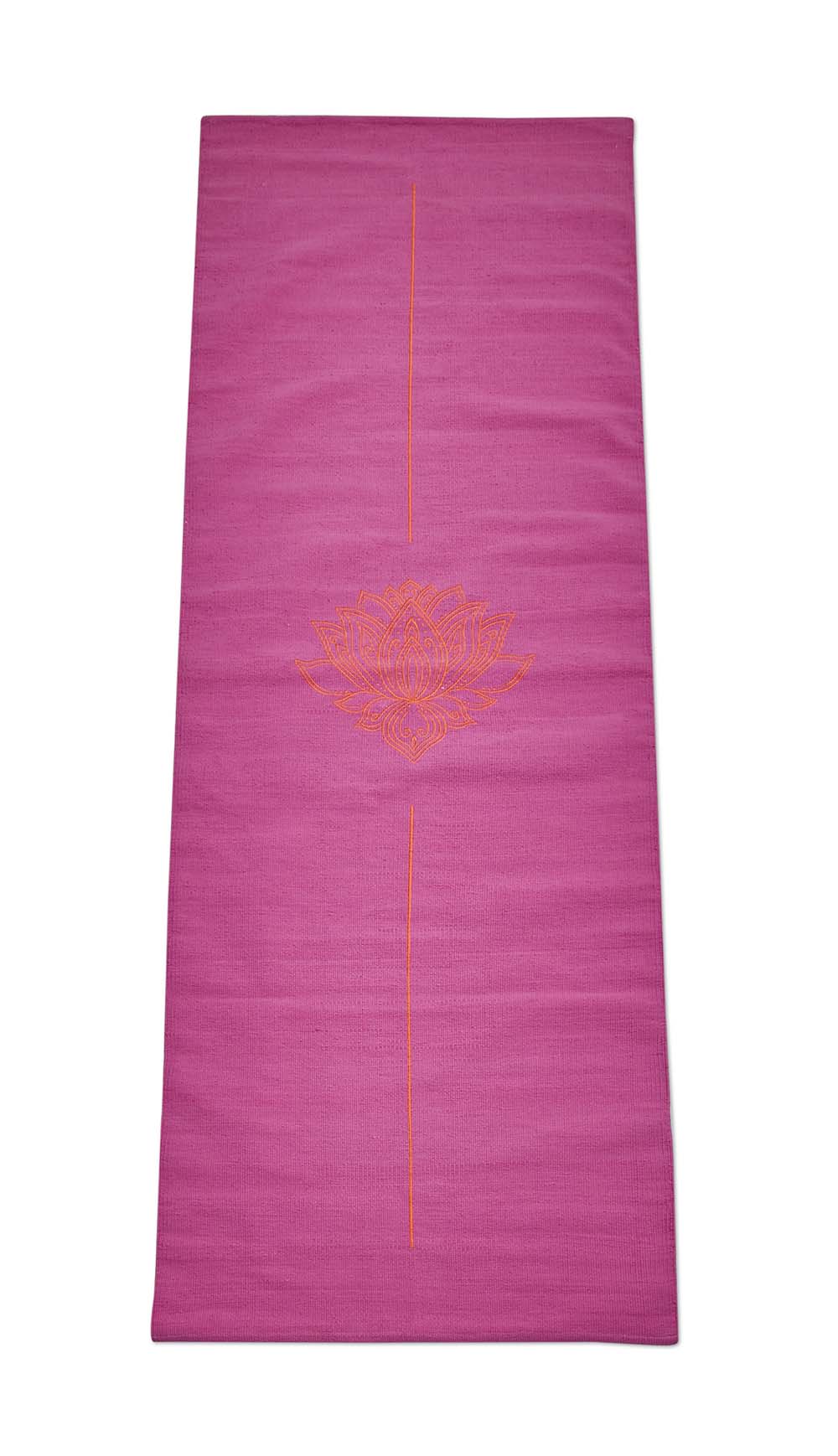 Natural Cotton Yoga Mat with Natural Rubber Grip Lotus Sarveda