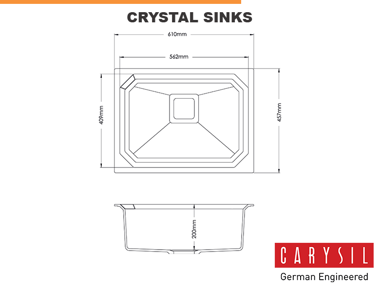 Kitchen Sink Crystal 2418 Kitchen Sinks Quartz Kitchen Sinks SA