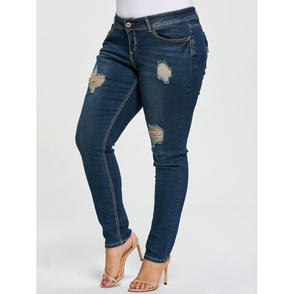 Plus Size Ripped Jeans