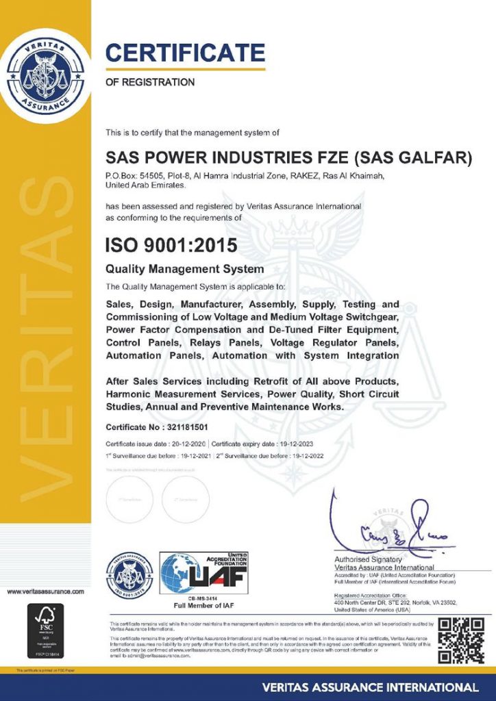 CERTIFICATIONS & APPROVALS SAS Powers