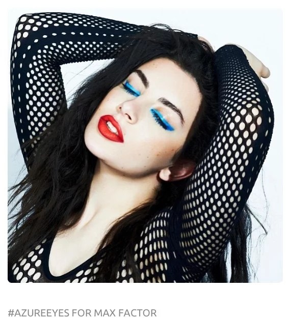 Charli XCX Makeup Azure Eyes For Max Factor Sassy Dove