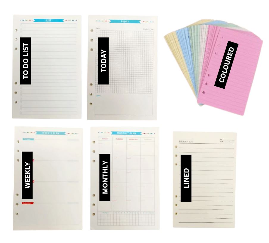 Binder Accessories Paper Inserts SA Sublimation Blanks