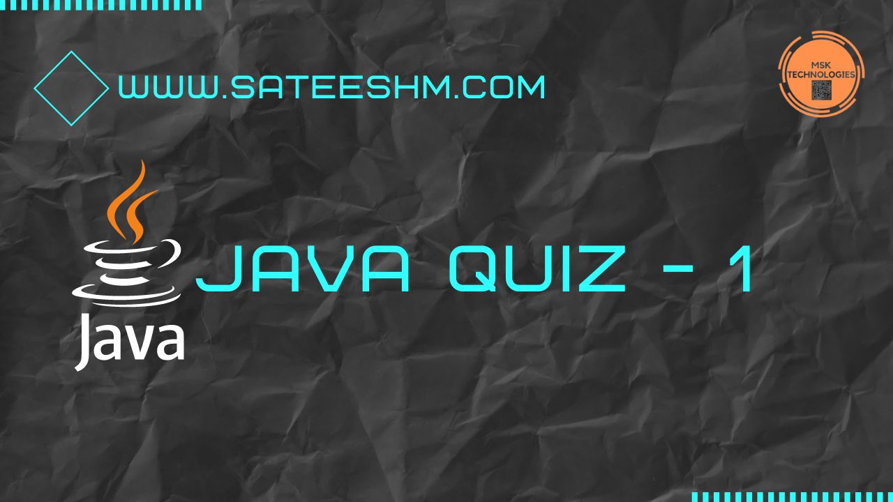 Java Programming MCQ (Multiple Choice Questions)